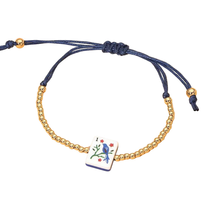 Mahjong Tile Charm Adjustable Bracelet Mahjong Tile Charm Adjustable Bracelet | The Red Owl Bracelet