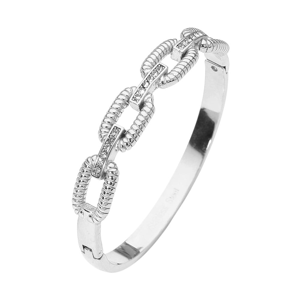 Pave Link Bar Bangle