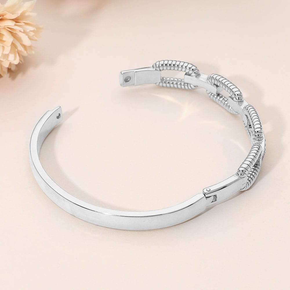 Pave Link Bar Bangle