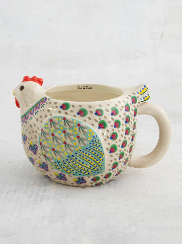 Folk Art Coffee Mug Penny The Chicken