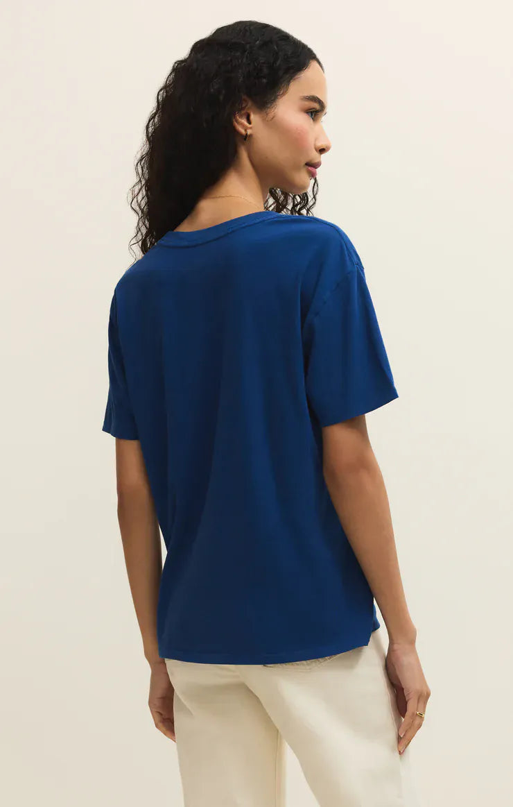 Z Supply Beach Boyfriend Tee in Blueprint