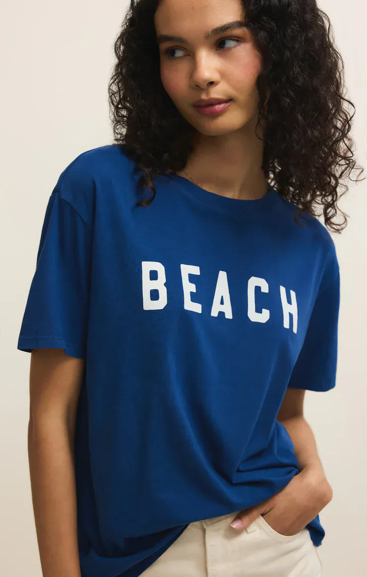 Z Supply Beach Boyfriend Tee in Blueprint