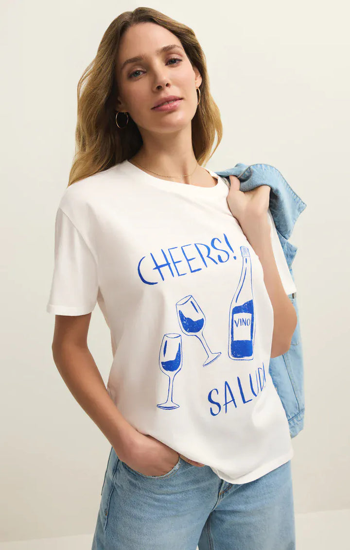 Z Supply Salud Boyfriend Tee in Sea Salt