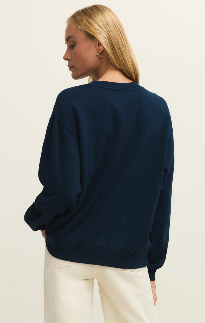 Z Supply Yachty Boyfriend Sweatshirt in Eclipse