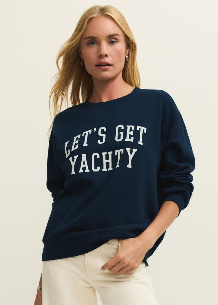 Z Supply Yachty Boyfriend Sweatshirt in Eclipse