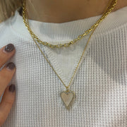 White Shell Adjustable Heart Waterproof Necklace