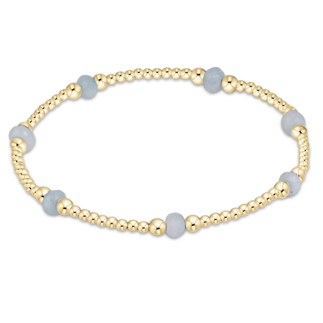 Enewton Purpose Gemstone 4mm Gold Filled Bracelet - Aquamarine enewton Purpose Aquamarine Gold-Filled Bracelet Bracelet