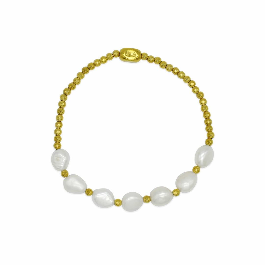 Isla Waterproof Meet Me Halfway Gold Pearl Bracelet Isla Meet Me Halfway Gold Pearl Waterproof Bracelet Bracelet