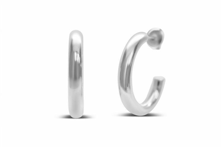 Isla Waterproof Weightless Silver Hoop Earrings – Lightweight, Tarnish-Free, 3 Sizes
