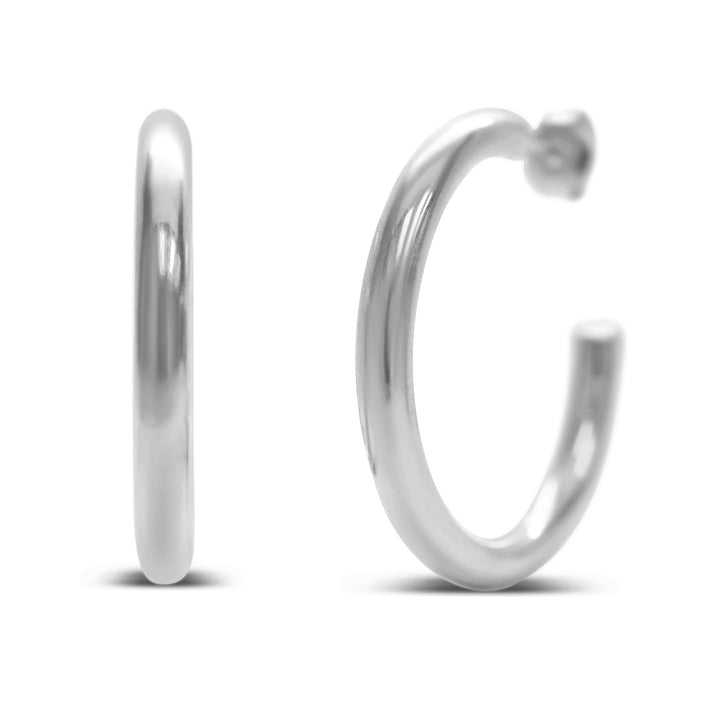 Isla Waterproof Weightless Silver Hoop Earrings – Lightweight, Tarnish-Free, 3 Sizes