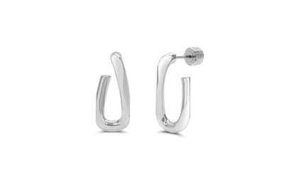 Isla Twisted Link Silver Earring