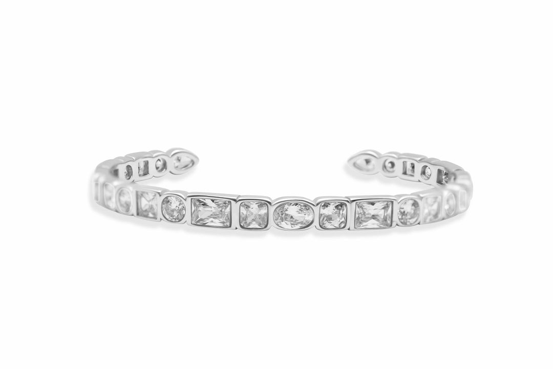 Isla Crystal Cove Waterproof Silver Cuff Bracelet Isla Crystal Cove Waterproof Silver Cuff Bracelet Crystal Clear Bracelet