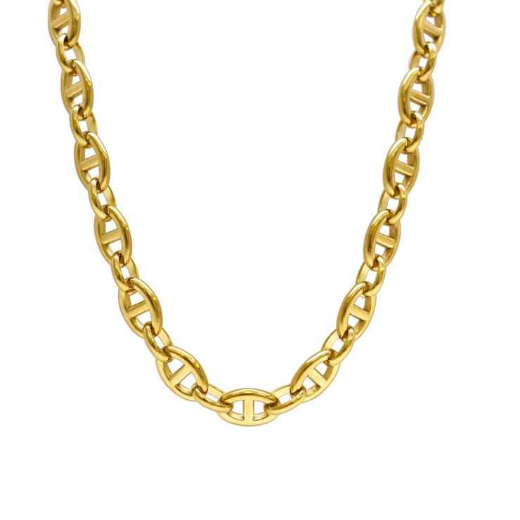 Waterproof Chunky Mariner Gold Necklace