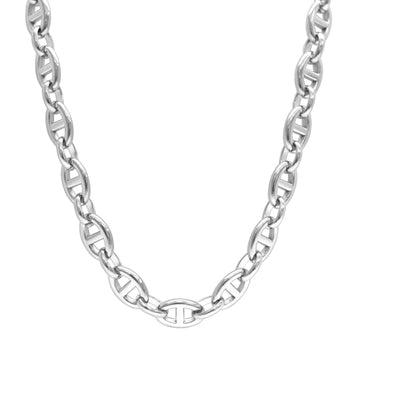 Waterproof Chunky Mariner Silver Necklace