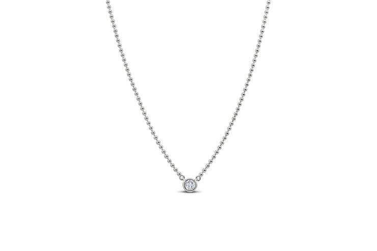 Isla Having a Ball Solitaire Silver Necklace