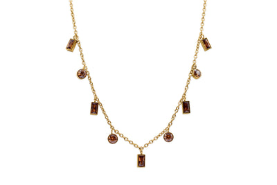 Isla Anacapri Mocha Mousse Gold Necklace
