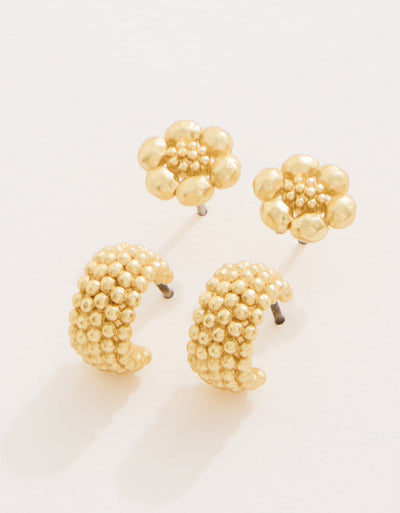 Louisa Earrings Set Gold