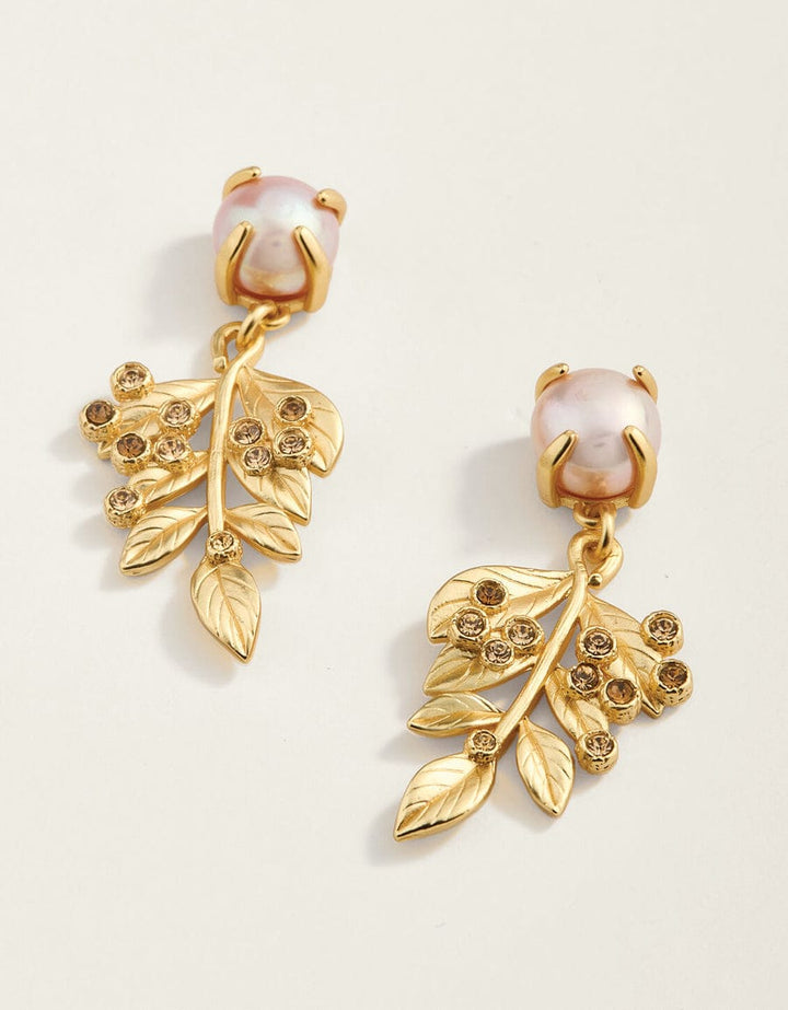 Spartina 449 Low Country Fall Bronze Earrings Spartina 449 Low Country Fall Earrings | Pearl Leaf Drop Gold Earrings