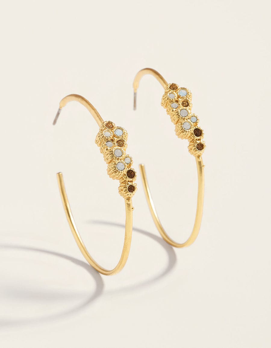 Spartina 449 Vesper 44mm Gold Hoop Earrings Spartina 449 Vesper Gold Hoop Earrings | Opal Crystal 44mm Earrings