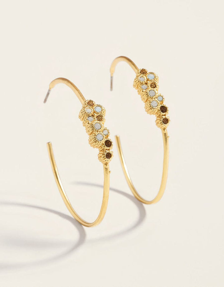 Spartina 449 Vesper 44mm Gold Hoop Earrings Spartina 449 Vesper Gold Hoop Earrings | Opal Crystal 44mm Earrings