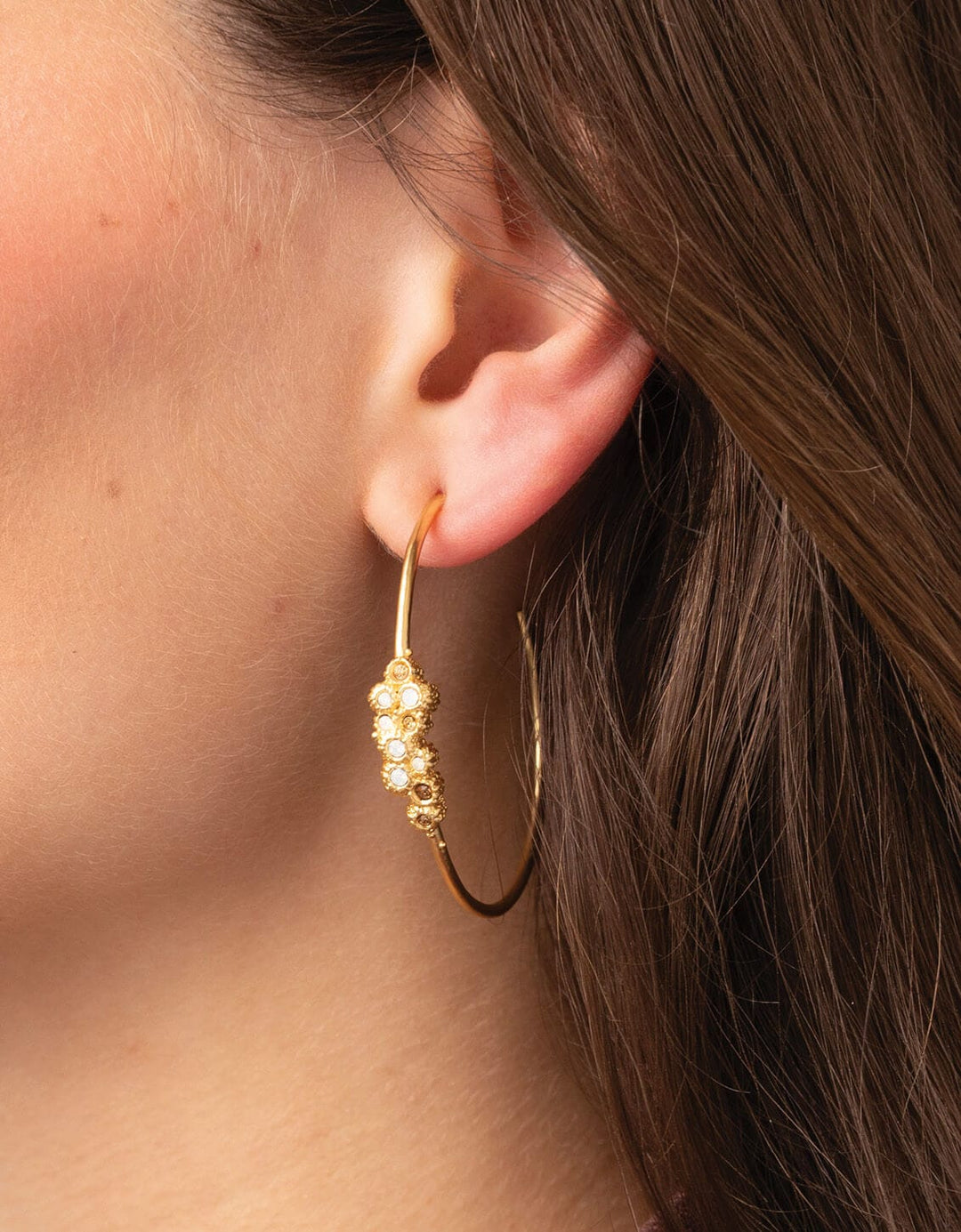 Spartina 449 Vesper 44mm Gold Hoop Earrings Spartina 449 Vesper Gold Hoop Earrings | Opal Crystal 44mm Earrings