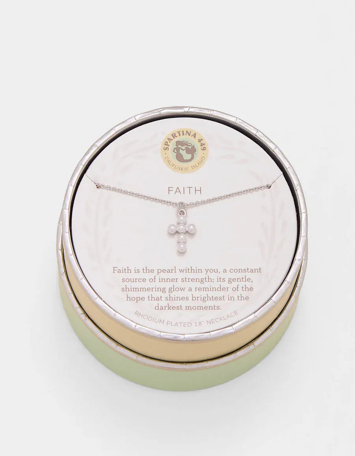 Spartina 449 Sea La Vie Faith/Pearl Cross Necklace Spartina 449 Sea La Vie Faith/Pearl Cross Necklace Necklaces
