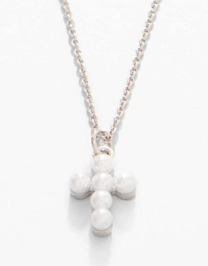 Spartina 449 Sea La Vie Faith/Pearl Cross Necklace Spartina 449 Sea La Vie Faith/Pearl Cross Necklace Necklaces