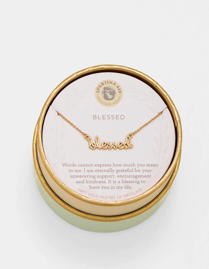 Spartina 449 Sea La Vie Blessed Script Necklace
