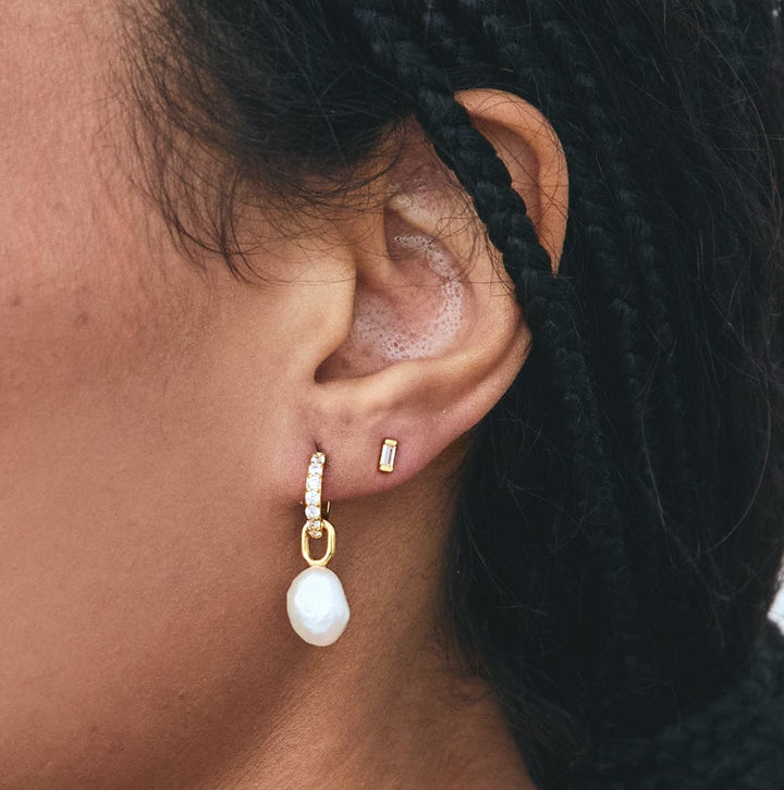 Fyb Ada Baguette CZ Stud Earrings Ada Baguette CZ Stud Earrings | Gold Silver | F.Y.B. Earrings