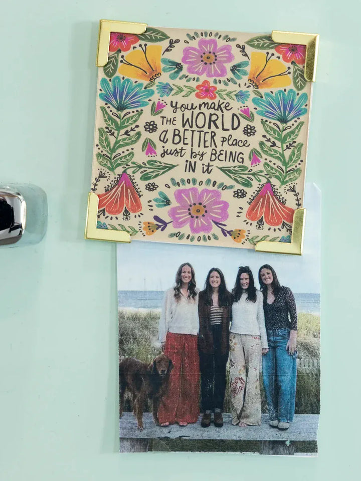 Corner Magnet - You Make the World Better You Make the World Better Floral Corner Magnet Home