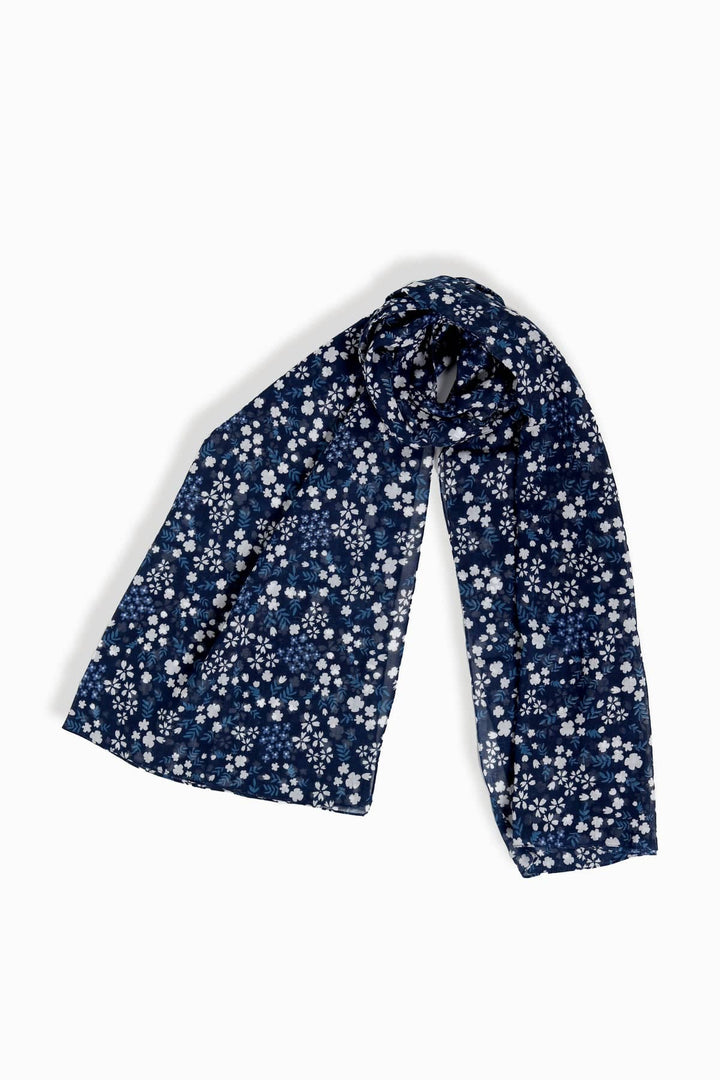 Blue Sakura Scarf – Lightweight Soft Wrap
