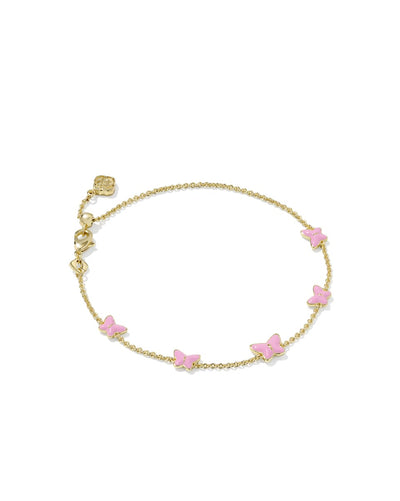 Kendra Scott Lilia Butterfly Bracelet in Pink Enamel