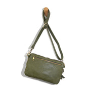 Kendra Cargo Pocket Sling Crossbody Bag - Moss