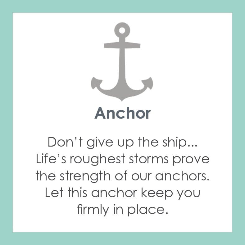 Lola Anchor Pendant - Gold Center