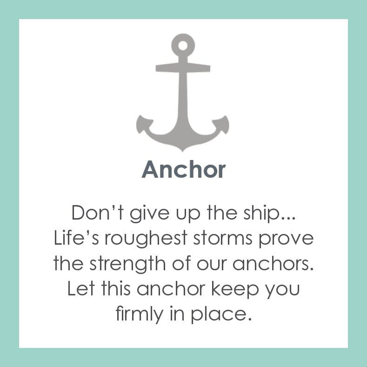 Lola Anchor Pendant - Gold Center