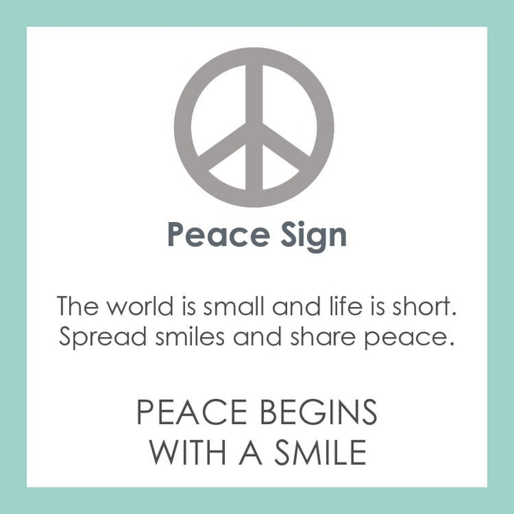 Lola Peace Sign Pendant - Gold &amp; White