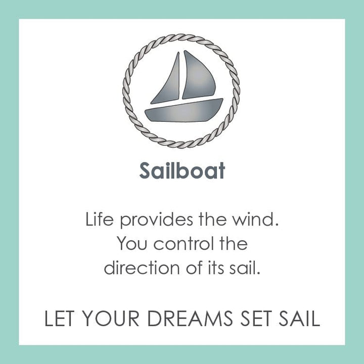Lola Sailboat Pendant - All Gold Light Blue