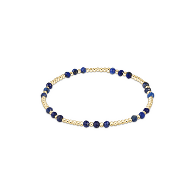 Enewton Gemstone Gold Joy Pattern 3mm Bead Bracelet - Lapis