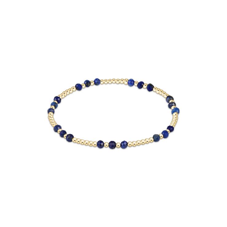 Enewton Gemstone Gold Joy Pattern 3mm Bead Bracelet - Lapis