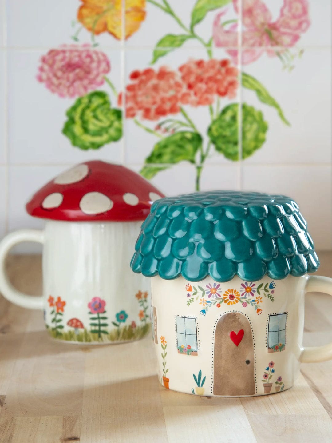 Natural Life Cottage Lidded Mug