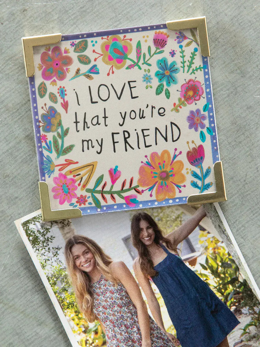 Corner Magnet - Friend I Love That You’re My Friend Floral Corner Magnet Home