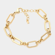 18K Gold Dipped Stainless Steel Chain Link Bracelet