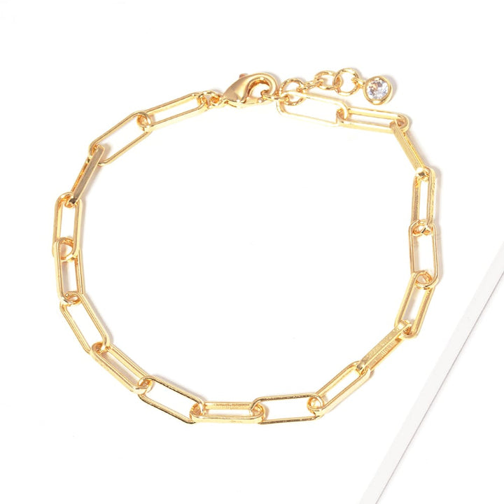Classic Paper Clip Bracelet for Charm Bar
