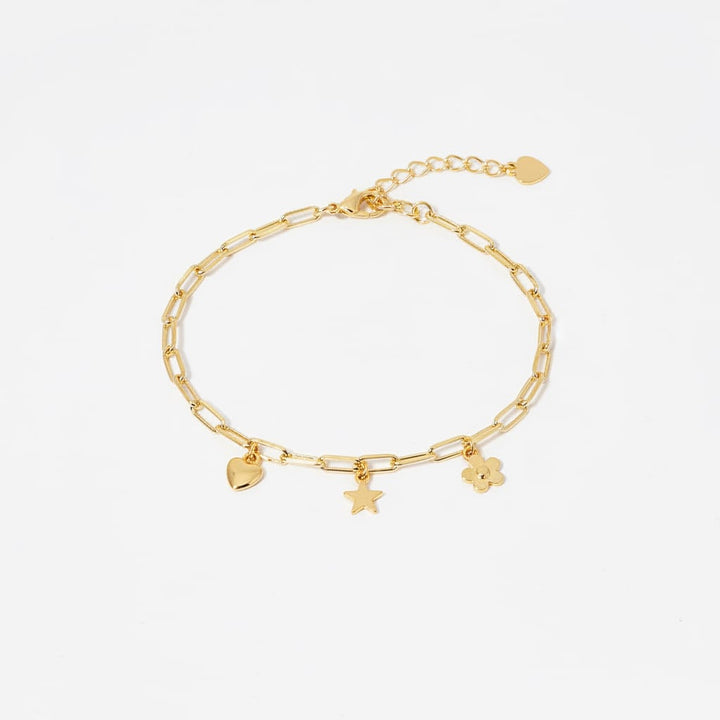 Dainty Paperclip Bracelet for Charm Bar