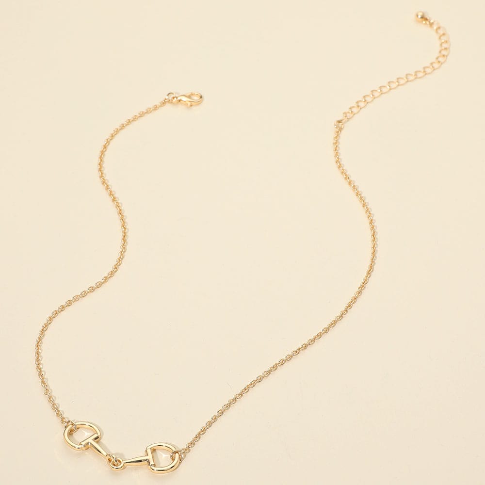 Horsebit Pendant Necklace