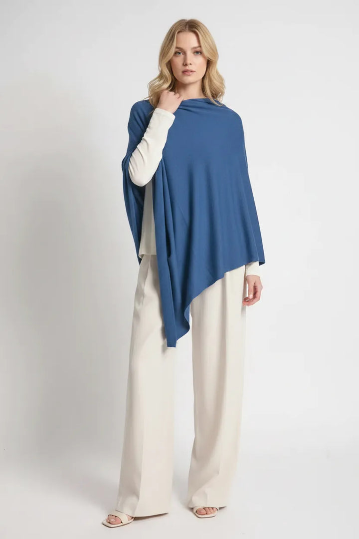 Lightweight Triangle Poncho – Soft Knit Everyday Wrap
