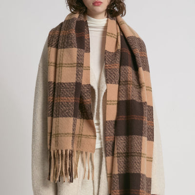 Winter Tartan Fringe Scarf