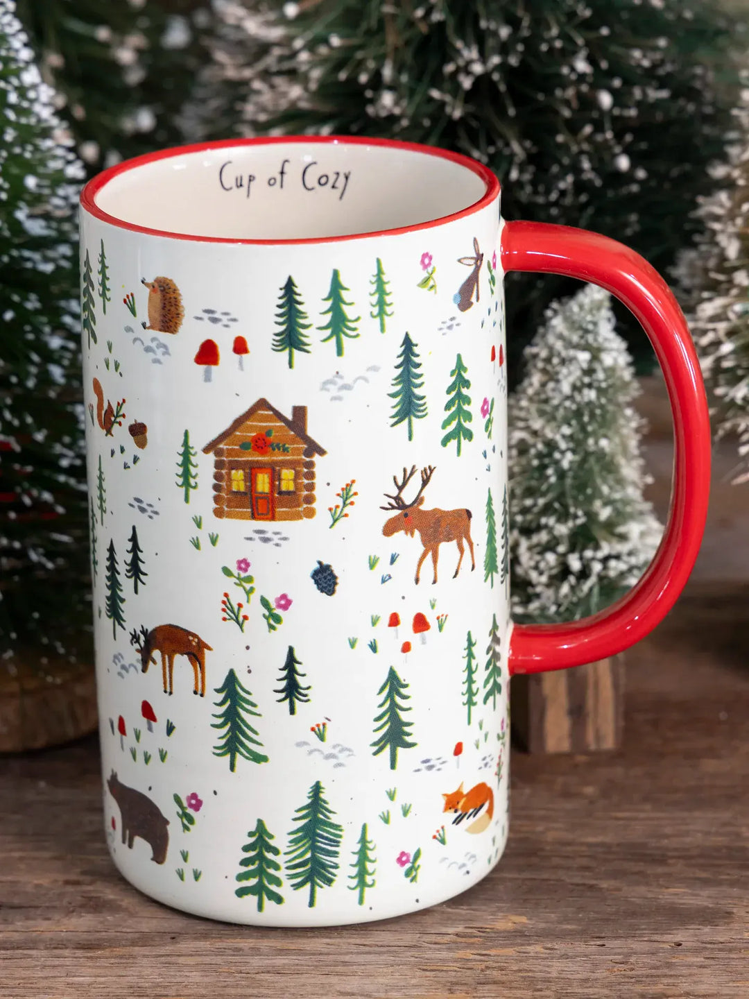 Cup of Cozy Woodland Latte Mug Cup of Cozy Woodland Ceramic Latte Mug, 16 oz Home