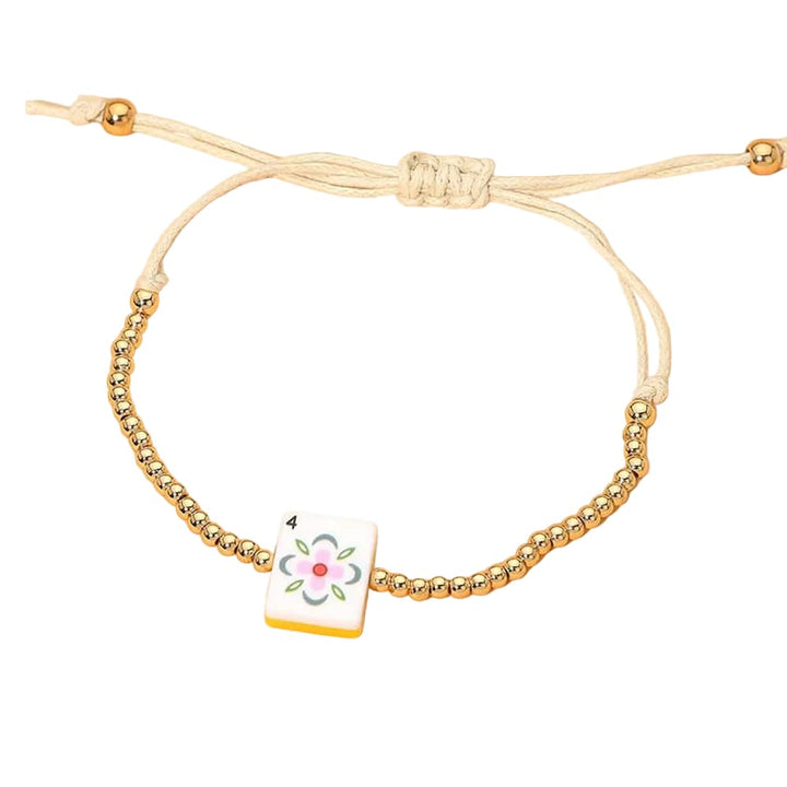 Mahjong Tile Charm Adjustable Bracelet Mahjong Tile Charm Adjustable Bracelet | The Red Owl Bracelet
