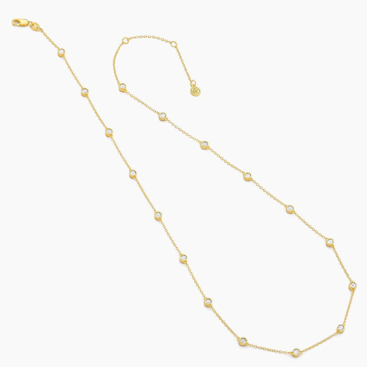 In the Loop Diamond Station Necklace